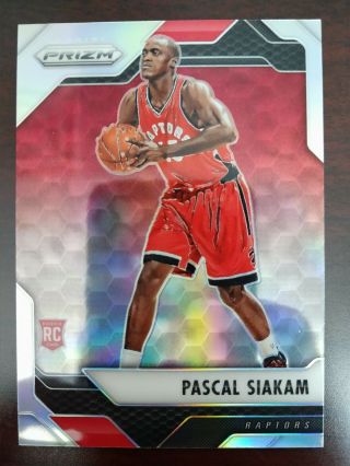 Panini Prizm Pascal Siakam Rookie Silver And Panini Prizm Pascal Siakam Sunburst