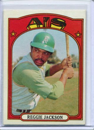 1972 Topps Baseball Card Reggie Jackson Oakland Athletics Ex 430