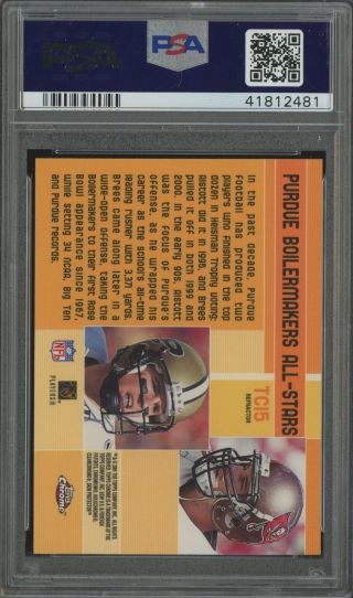 2001 Topps Chrome Combos Refractor Drew Brees Rookie PSA 10 2