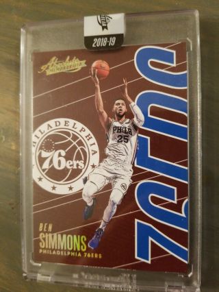 2018 - 19 Panini Absolute Basketball Ben Simmons 5/7 Encased Card