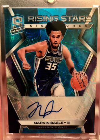 2018 - 19 Panini Spectra Marvin Bagley Iii Rising Star 34/60 And Gold Patch 4/10