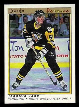 1990 - 91 Opc Premier 50 Jaromir Jagr Rookie Card Sp Rc Pittsburgh Penguins