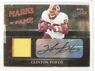 2006 Playoff Absolute Marks Of Fame Clinton Portis Auto Autograph Patch D17/25