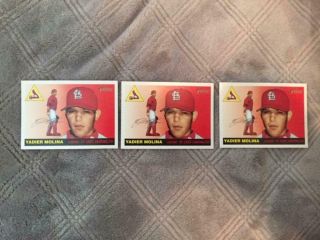 3 2004 Topps Heritage 355 Yadier Molina Rc St Louis Cardinals Rookie