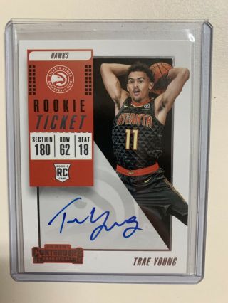 2018 Contenders Basketball Trae Young Rookie Ticket Auto