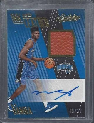 Mo Bamba 2018 - 19 Absolute Ink And Leather Rookie Ball Auto Rc D 15/25