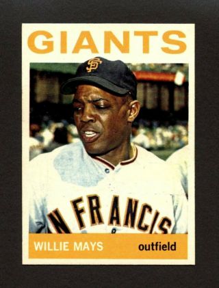 1964 Topps 150 Willie Mays - San Francisco Giants Hof - Centered - Nm - Mt,