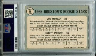 1965 Topps 16 Joe Morgan Rookie PSA 7 NM Houston Colt 45s 2