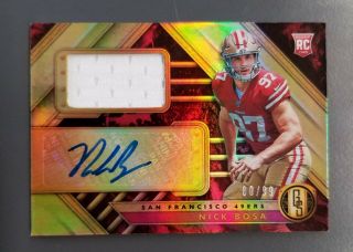 2019 Gold Standard Nick Bosa Rpa Auto Rc /99 49ers Rookie Ohio State