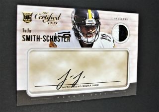 2017 Panini Certified Cuts Juju Smith - Schuster Rookie Auto Patch Rc Sp Jersey 49
