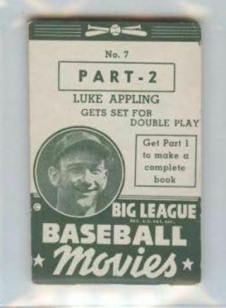 1937 Goudey Big League Thum Movie R326 7 - 2 Luke Appling Chicago White Sox Vg - Ex