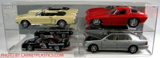 Model Diecast Display Case 1/18th Scale 4 Car Horizontal