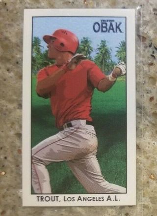 Mike Trout 2010 Tristar Obak National Mini Rookie Card Mvp Roy All - Star Rc