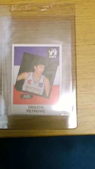 Drazen Petrovic Rookie Card - Panini Supersport 1986 Italian -