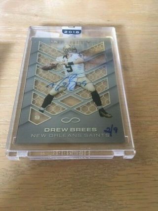 2018 Panini Honors Buy Back 2016 Infinity Drew Brees Auto On Card 