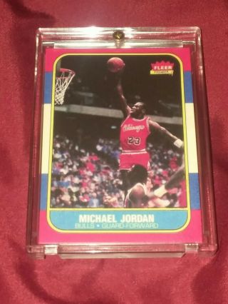 1986 - 1987 Fleer Michael Jordan Chicago Bulls 57 Basketball Rookie Card