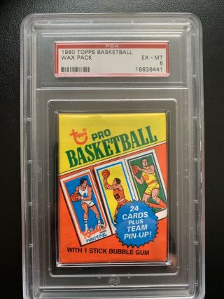 1980 Topps Basketball Wax Pack Psa Graded 6