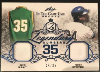 2019 In The Game Kevin Durant Rickey Henderson Dual 24/35 Rickey Jersey