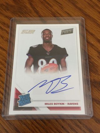 2019 Panini Vip Pack Next Day Auto Miles Boykin Rc Auto Rated Rookie Ravens Sp