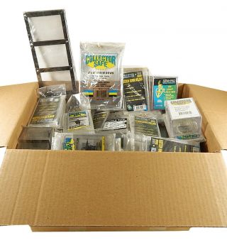 Mixed Assortment Of Trading Card Storage Supplies ^ Boxes Top Loader Bags Frames