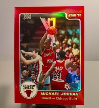 Michael Jordan ‘84 - ‘85 Star Rookie “topps Finest” Reprint Refractor Card