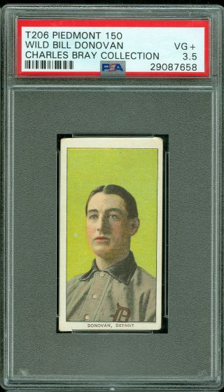 1909 - 11 T206 Piedmont 150 Wild Bill Donovan Portrait Psa 3.  5