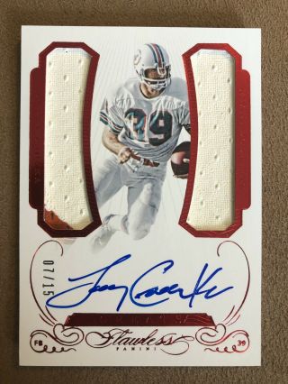 2015 Flawless Larry Csonka Dual Jersey Auto ‘ruby Parallel’ ’d 07/15 Dolphins