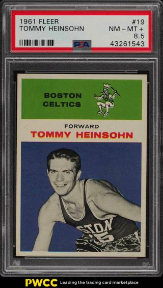 1961 Fleer Basketball Tommy Heinsohn 19 Psa 8.  5 Nm - Mt,  (pwcc)