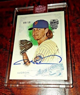 Jacob Degrom Rare Auto Only 10 Exist In The World Autograph Topps Archives