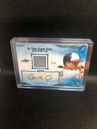 Cal Ripken Jr.  2019 Leaf In The Game Auto Autograph Jersey Patch 9/9