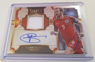 2017 - 18 Panini Select Soccer Jersey Autographs Harry Kane Ja - Hk 091/149 England