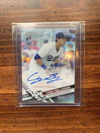 2017 Topps Chrome Cody Bellinger Rookie Rc Refractor Auto Autograph /499 Dodgers