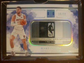 2018 Panini Impeccable Basketball Blake Griffin Troy Oz Of Silver Card - 18/22