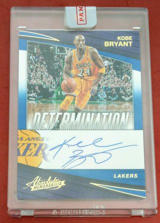 Kobe Bryant 2017 - 18 Absolute Determination On Card Auto 3/5 From Panini