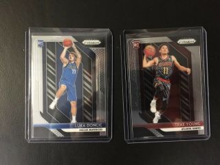 Luka Doncic And Trae Young Panini Prizm Rookie Cards
