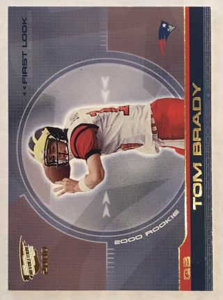 2000 Pacific Revolution Football Tom Brady Patriots First Look 22 Rc Rookie