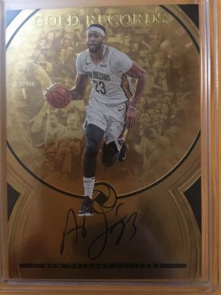 2017 - 18 Opulence Anthony Davis On Card Auto Lakers Gold Records 20/35 Hot