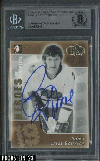 2004 - 05 In The Game Itg Heroes & Prospects Larry Robinson Auto Bgs Bas