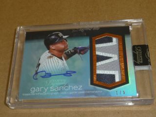 2018 Topps Dynasty Gary Sanchez Autograph/auto Jersey Patch Yankees 1/5 B5457