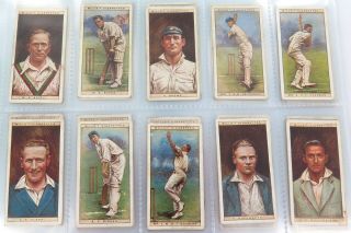 Cricket Cards.  1928 Full Set 50 " Will’s Wills Cricketers 1928 "
