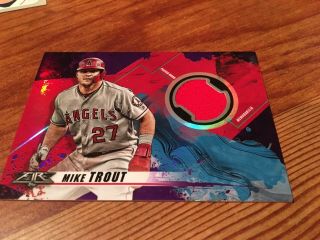 2019 Topps Fire Mike Trout Red Jersey Patch Relic Parallel /50