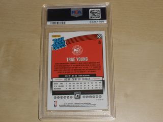 2018 - 19 Donruss Optic Rated Rookie Choice Prizm 198 Trae Young RC PSA 9 2
