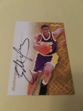 1996 - 97 96 - 97 Skybox Premium Autographics Eddie Jones Autograph Lakers