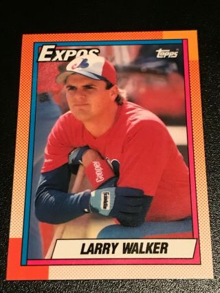 Larry Walker 1990 Topps Tiffany Rookie 757 Expos Chn1
