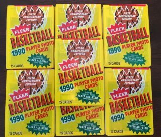 1990/91 Fleer Basketball 7 Factory Wax Packs Michael Jordan?
