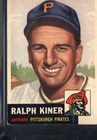 1953 Topps 191 Ralph Kiner Pirates (vg/ex) 696786