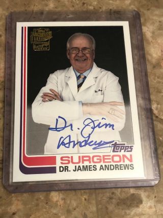 2019 Topps Archives Fan Favorites Autograph Auto Dr James Andrews Surgeon