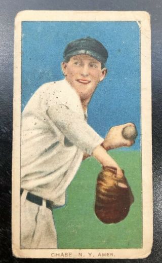 1909 T206 Hal Chase Ny Americans Baseball Tobacco Card Sweet Caporal Cigarette