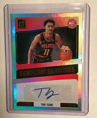 18/19 Panini Donruss Significant Signatures Trae Young Autograph Card Ss - Tyg