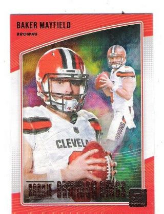 2018 Panini Donruss Rookie Gridiron Kings Rgk - 3 Baker Mayfield Cleveland Browns